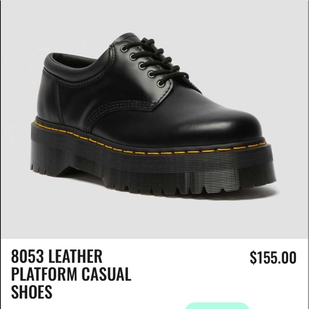 Dr. Martens 8053 leather platform casual shoes
